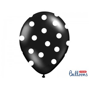 Černo-bílý balónek s puntíky